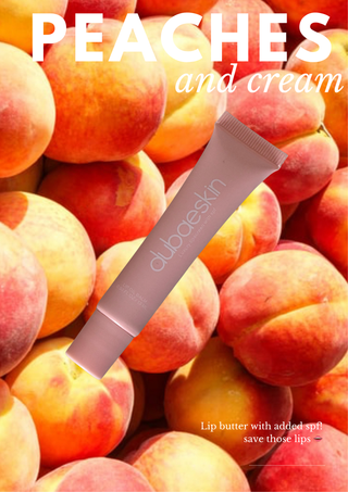 Peach & cream lip butter with spf