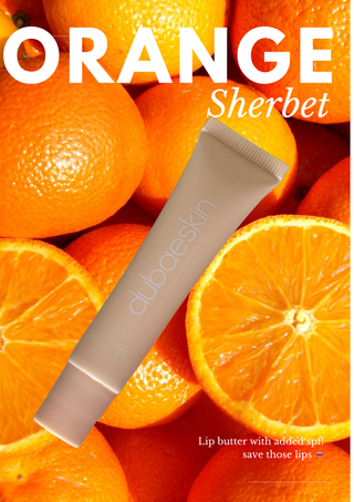 Orange sherbet lip butter with spf