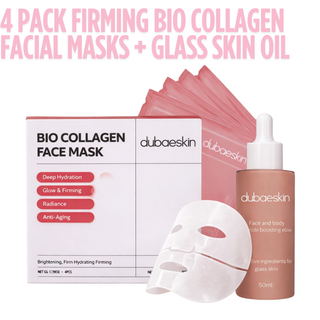 4 Pack Firming Masks + Glass Skin Oil Combo